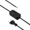 REV Zuleitung, Kabel mit Schalter und Eurostecker Zwischenschalter mit USB-A, 2m, schwarz