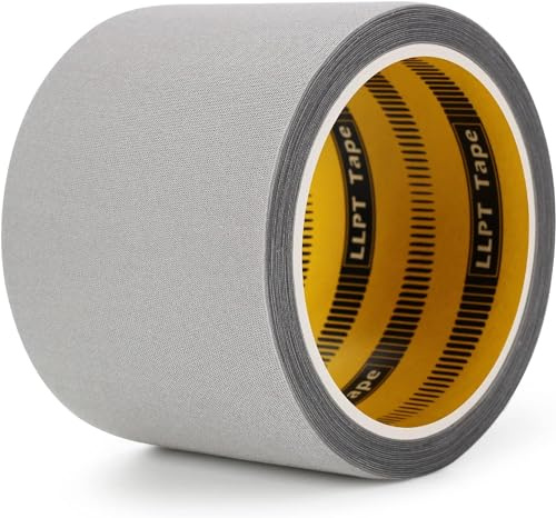 LLPT Cinta Termoadhesiva para Dobladillos｜76mm x 5m｜Gris Claro｜Cinta para Planchar sin Coser｜Premium Adhesiva y Duradera｜para Sofásvaqueros Chaquetas Pantalones Cortinas y Decoraciones DIY (IRP7605LG)
