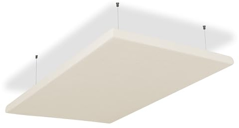 SILENT4® Manta absorbente de sonido 114 x 72 x 5 cm, panel acústico de vellón acústico, montaje de cuerda, mejora la acústica de la habitación medible mediante paneles acústicos con funda de tela
