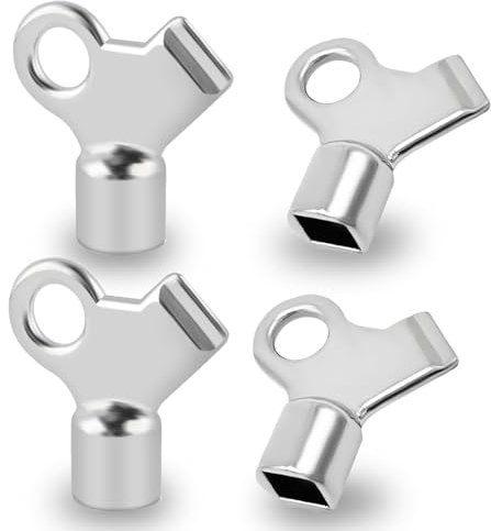 Alethron 4 Stück Entlüftungsschlüssel, 5.5mm Heizungsentlüftungsschlüssel, Heizkörper Entlüftungsschlüssel Heizungsentlüfter zum Entlüften Vierkantschlüssel Schlüssel Heizung Entlüften für Heizungen