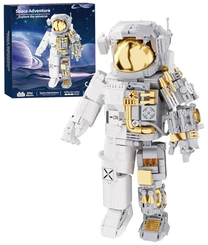 NETEHU Space Astronaut Building Block Toy, Ideal Gift for 6-14 Year Old Children, 880 Pieces Mini Bricks for Adult, Space Astronaut Building Block Sets