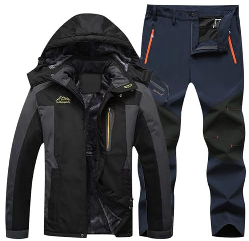 Snowboard Boots Herren, Herren Ski Jacke Und Hosen Set 2 Teilig Skianzug Warme Winddicht Winter Snowboardhose Snowboard Sets Schneeanzug Ski Anzug Schneemantel Snowboard Set Snowboard Anzug