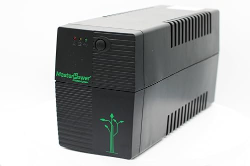 Master Power, Sistema de Alimentación Ininterrumpida SAI, UPS 900 VA, Tensión Constante de Salida 480W, 2 Enchufes Schuko