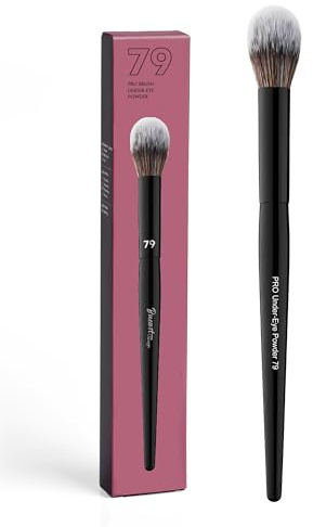Bueart Design PRO Under-Eye Powder Makeup Brush 79 with Premium Hair,Precision Makeup Tool for Under-Eye, Highlighting, Contouring & Blending, Compatible with Powders, Creams & Liquids