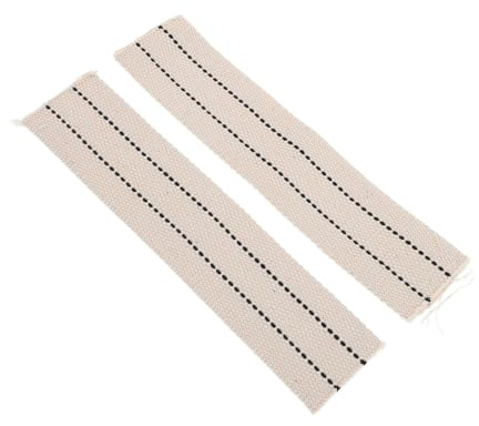 DOITOOL Mèches Plates en Coton 5 Cm X 22 Cm, Lot de 2 Pièces, Mèches de Rechange pour Lampes à Huile et Bougies à Pétrole, Adaptées pour Camping et Loisirs en Plein Air