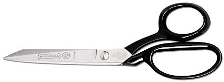 Mundial Industrial Forged 7-Inch Bent Trimmers – Durable, Nickel-Plated Blades with Stay-Set Pivot Assembly – Comfortable Black Enamel Handles – Made in Brazil