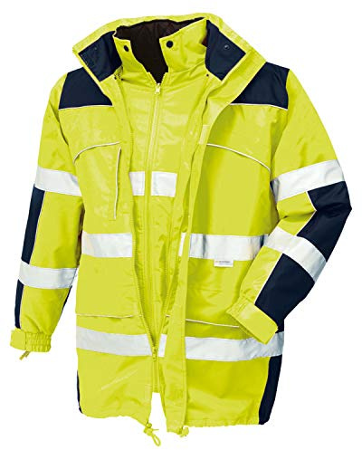 Texxor 4114 Warnschutz-Parka Toronto wasserdichte, winddichte Arbeitsjacke gelb L