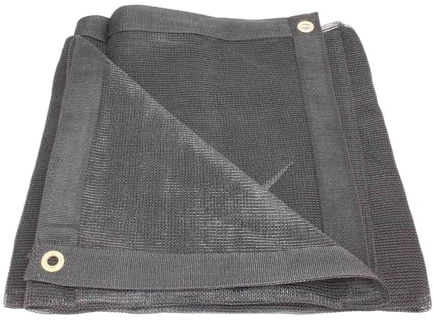 Mytee Products 12'x24' Black 70% Shade Mesh Tarp for Outdoor w/Grommets - 6 Oz Extra Durable Heavy Duty Mesh Tarps for Dump Truck, Rolloff Trucks - Mesh Shade Net Cloth for Sun, Plant, Patio