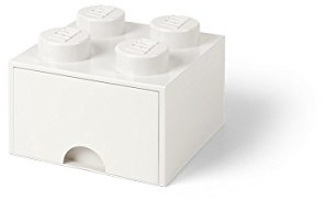 Tiroir en brique LEGO 4 boutons, 1 tiroir, boîte de rangement empilable, 4.7 l