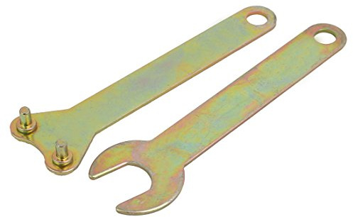 Sourcingmap Angle Grinder Spanner Wrench Lock Nut Hand Tool Bronze Tone 118mm Length 2 in 1 Set