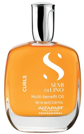Alfaparf Milano| Semi di Lino Curls|Multi-Benefit Oil - Olio multi-azione per onde e ricci, 100ml