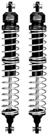 GPM Upgrades Aluminum Front Spring Dampers (130MM) for 1/10 RBX10 Ryft 4WD Scale Rock Bouncer (AXI03005) RC Cars (Black)