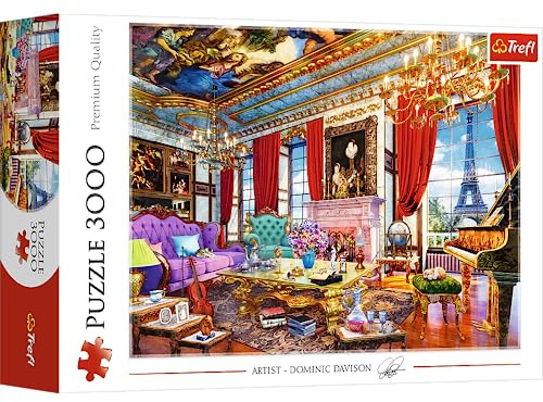 Trefl TR33078 Interior, Eiffel Tower, Paris, DIY, Creative Entertainment, Fun, Classic Puzzles for Adults and Children from 15 Years, Colourful