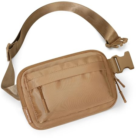 BesTour Fanny Packs for Women Men,Belt Bag,Water-resistant Crossbody Bag with 4 Zipper Pockets,Fashion Waist Packs with Adjustable Strap for Workout/Running/Yoga/Shopping/Hiking,Brown