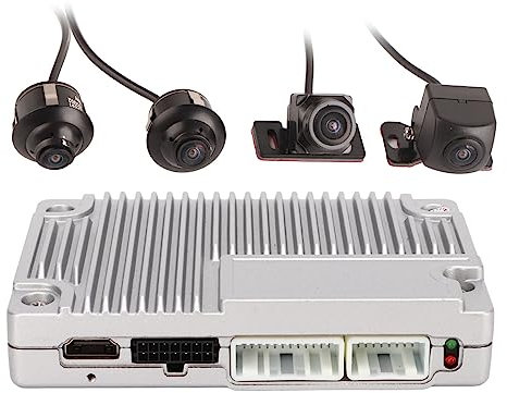 Akozon 1080P HD Car Système Surround de Vue d'oiseau à 360 Degrés Caméras de Stationnement de Secours à 4 Canaux 2D 3D Multi View pour Caméras de Recul de Véhicule