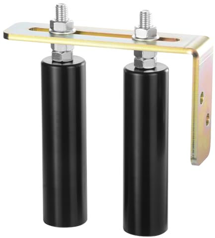 VEVOR Kit Portail Coulissant, Quincaillerie Porte Roulante avec Support Forme L, Rouleaux Guidage de Portail Coulissant Robustes Réglables Universels, pour Portails Coulissants, Portes Roulantes, Noir
