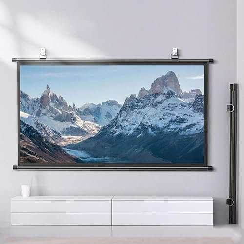 Pantalla De Proyección Desplegable 30 , 40 , 50 , 60 , 72, Pantalla Cortina De Proyector HD Montada En Pared Y Techo, Relación 4:3 , 16:9, Para Cine En Casa, Presentación De Cine, Educación(4:3,3