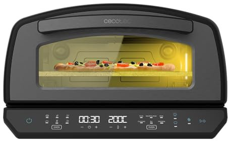 Cecotec Four à Pizza Multifonction Pizza&Co 500 Max. 2200W, 13L, Écran LED, Température de 60º à 500ºC, Fonctions Spéciales, Double Résistance, Taille des Pizzas 13, Accessoires Inclus