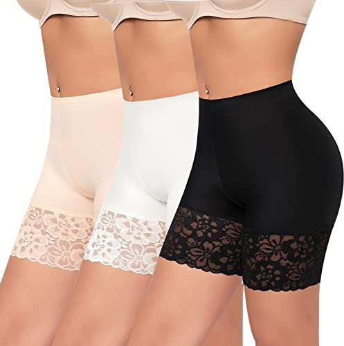 YARRCO Short Anti Frottement Cuisse Femme Dentelle sous Robe Legging Courts Cycliste Boxer Panty Culottes Taille Haute sans Couture Boy Shorts