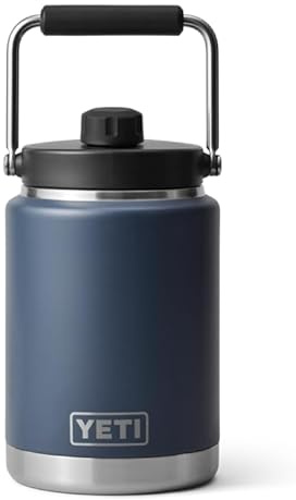 YETI Rambler Jug, Vacuum Insulated Stainless Steel Jug with Leakproof Magcap, Navy, 1.8 L