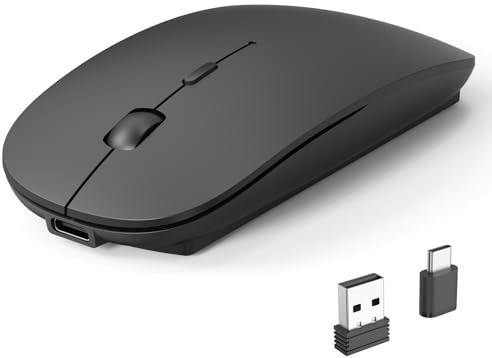 RaceGT Mouse Wireless Bluetooth 5.4+USB C+USB A-Nero