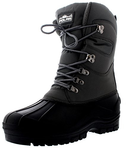 POLAR Mens Snow Hiking Mucker Duck Grafters Waterproof Saftey Thermal Boots - Gray - US11/EU44 - YC0447