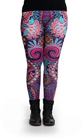 cosey - Bunte Bedruckte Blumen-Leggings (Einheitsgröße) - Design Flower Festival