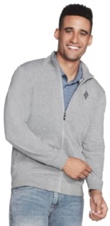 Skechers Men's Cozy Fit Hoodless Hoodie , Blue, L