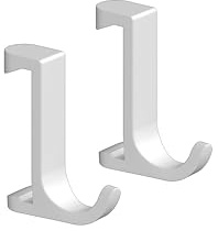 hansgrohe WallStoris - Handtuchhaken, Handtuchhalter ohne bohren, schmal, 2 Stück, Badezimmer Zubehör, Bad Accessoires, Mattweiß, 27929700