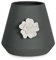 AmeliaHome Pot de Fleurs en céramique Motif Floral Décoration Lusitano Noir
