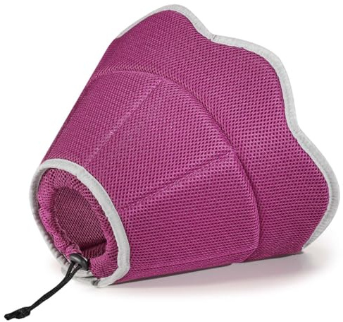 VavoPaw Halskrause Hunde Katzen, Schutzhalsband Kegelhalsbänder Verstellbar Genesungshalsband, Atmungsaktive Haustier Elisabethanischer, Hundehalskrause, Leckschutz Hund nach Op Hund, L, Rosenrot