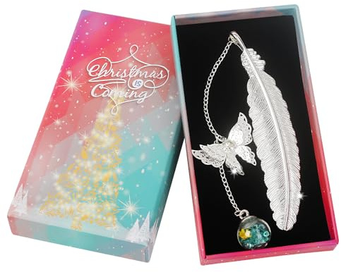 Cadeau Femme Noel Idee Marque Page Metal Plume Cadeau Noel Anniversaire Femme Maman Fille Copine Maitresse Calendrier L'avent Utile Gadget Insolite