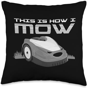 Remote Control Robot Mower Cool Automatic Robotic Lawn Mower Throw Pillow