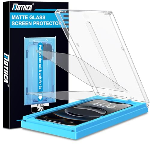 Mothca 2 Pack Matte Glass Screen Protector for iPhone 13 Pro Max/iPhone 14 Plus 6.7” [Auto Fit Box Dust-Free] Full Coverage Anti-Glare & Anti-Fingerprint Tempered Glass, Bubble Free, Smooth as Silk