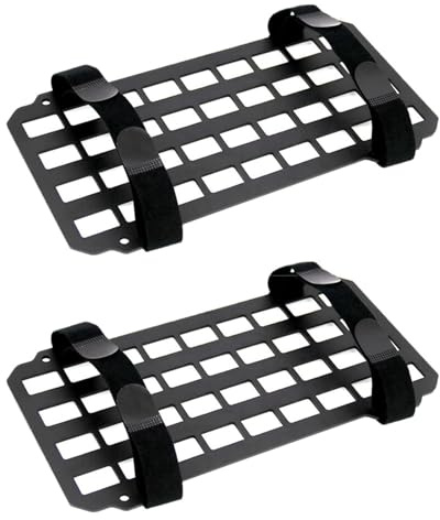 Booso 2X Parasol para Coche, Panel Organizador Molle Rígido para Accesorios de Mochila, Soporte para Equipo, Bolsas Molle, Herramientas EDC