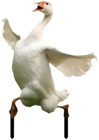 Trufolxiaz Forme D'oies Polyvalente en Acrylique Ornements Jardin D'oies Garden-Fours Figures Pieu D'oies pour Pelouses Extérieures Décoration Maison Décors du Jardin