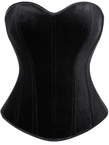 SCARLET DARKNESS Women Autumn Winter Velvet Crop Top Elegant Medival Push Up Bodysuit Black 20