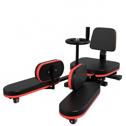 Bensträckare Med Hjul, Heavy Duty Benpressmaskin, 0-200° Justerbar Stretchutrustning, Förbättra Flexibiliteten Vid Stretching, 200 Kg Lastkapacitet(Black)