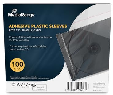 MediaRange BOX04 CD plastpåsar (50) klar för 10,4 mm juvelfodral