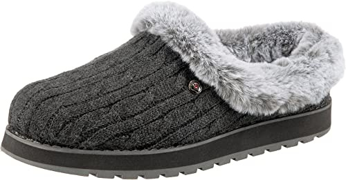 Skechers Keepsakes - Ice Angel, Zapatillas de estar por casa Mujer, Gris (Charcoal), 38.5 EU