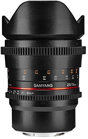 Samyang 16 mm T2.6 VDSLR Manual Focus Video Lens for Micro Four-Thirds - Black