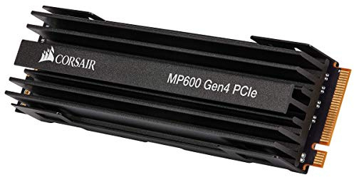 Corsair MP600 500GB M.2 NVMe PCIe x4 Gen4 SSD (Sequential Read Speeds of up to 4,950 MB/s and Write Speeds of up to 2,500 MB/s) Black