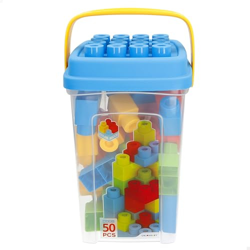 ColorBaby - Juego Piezas construccion, 50 Bloques Maxi, Ladrillos de Juguete, para niños