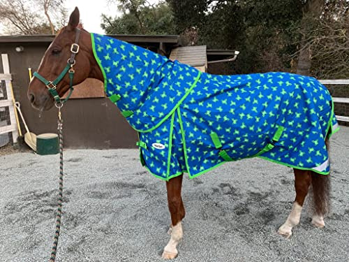 Mackey USA Flying Frogs Blue Frog Rain Sheet with Detachable Hood - XLarge