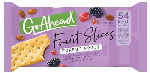 Go Ahead Forest Fruit Crispy Fruit Slice 4 Snack Bars, 174 g (1 Pack of 4 Bars)
