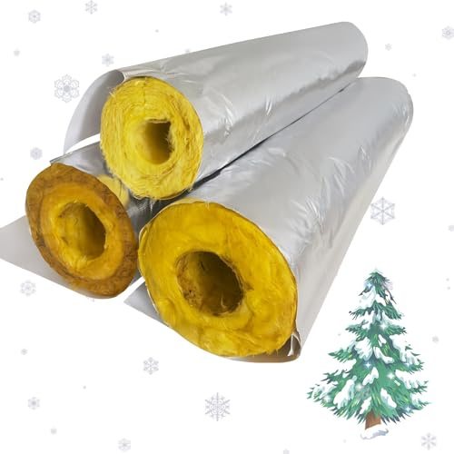 Insulating Glass Wool Pipe Covers Pipe Insulation Freeze Protection ID 1-1/9 1-1/3 1-5/7 1-8/9 2-3/8 3 3-1/2 4-1/4 4-1/2 5-1/4 6-1/4 8-5/8 10-3/4 Aluminum Foil Insulation Tube(Size:34mm(1