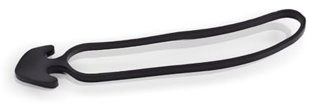 DOJA Industrial | Gancio Elastico Gomma di 12CM | Pack 250 | Fissaggio Elastici con Gancio Ancora per Orto Teloni Supporto Piante Pomodori | Tenditore Elastico per Sostegno Tutore Pali o Canne Bambu