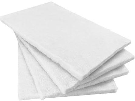 4 esponjas de cerámica para chimenea, 30 x 20 x 0,6 cm, esponja de cerámica para chimenea de bioetanol, chimenea de mesa, esponja de cerámica de etanol, lana de cerámica, mecha de repuesto