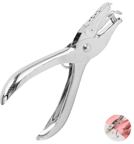 Single Hole Punch for Crafts, Mini Hole Punch, 3 Mm Single Hole Lightweight Punch, for Crafts Paper Scrapbooking Card Tags(Silver)