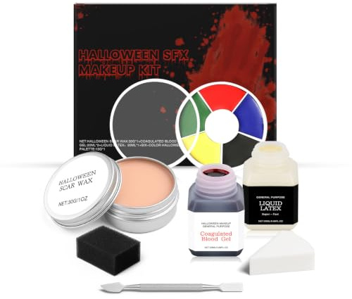 Face Body Face Paint, Halloween konstblod och bodypainting färger set | Vattentät, ansikte & kropp, halloween och karneval, sport make-up, kroppsfärg smink